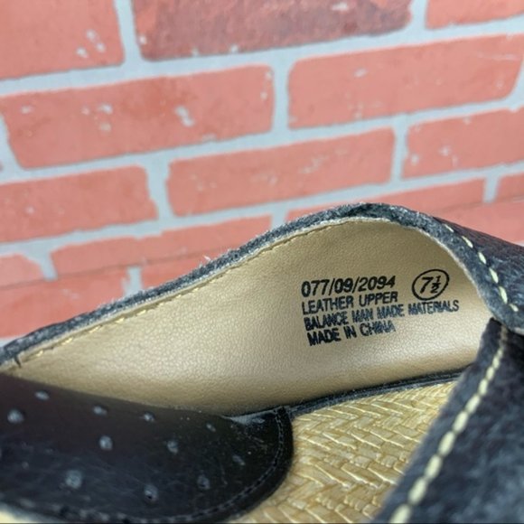 Black Wedge Slides w Leather Upper - Picture 6 of 6